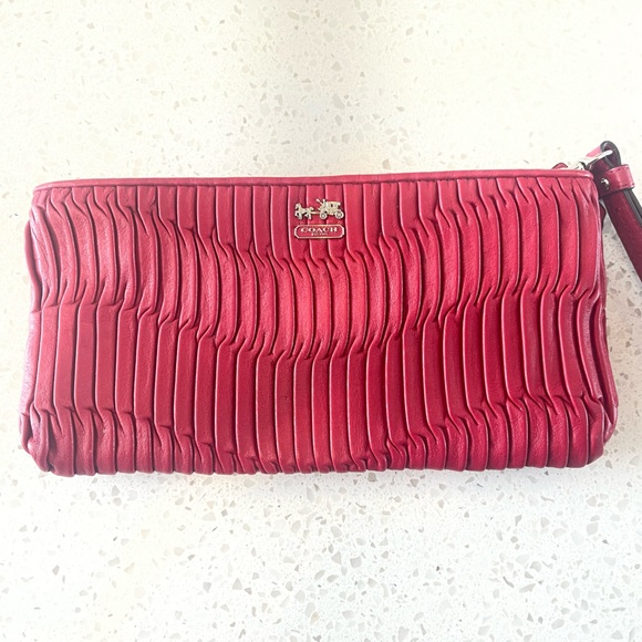 Coach Handbags - Coach Red Clutch